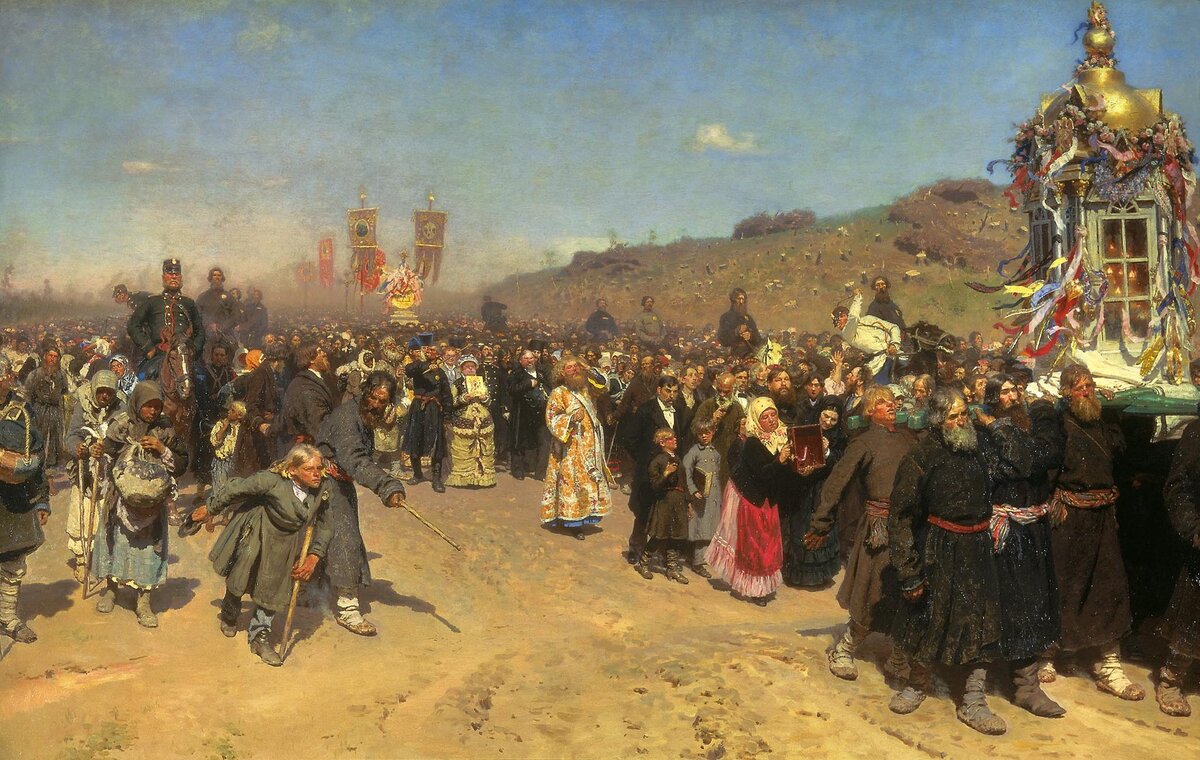И. Репин "Крестный ход в Курской губернии" (1883)