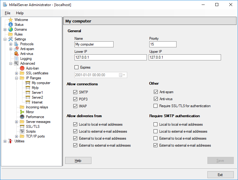 HMAILSERVER web Интерфейс. HMAILSERVER Active Directory.