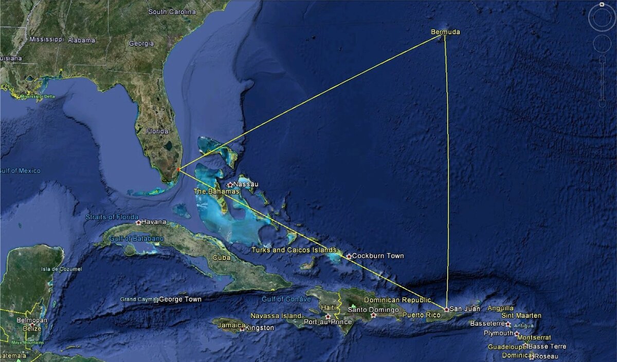 Бермудский треугольник фото настоящие сверху