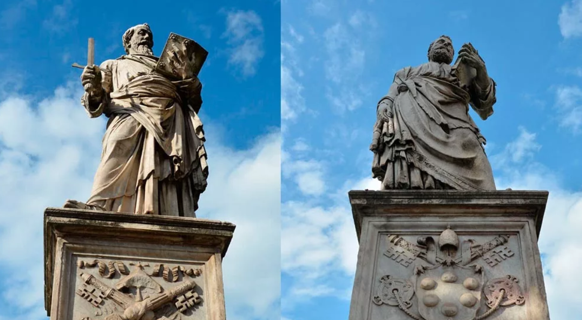 Апостол петра молния. Скульптуры на мосту Святого ангела Бернини.