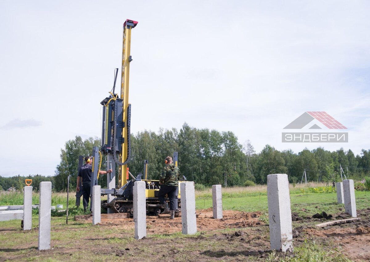 Свайно-забивной фундамент от компании Эндбери