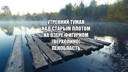 Тишина, старый плот на озере, туман над водой, пение птиц... Озеро Фигурное (Верхолино), Ленобласть