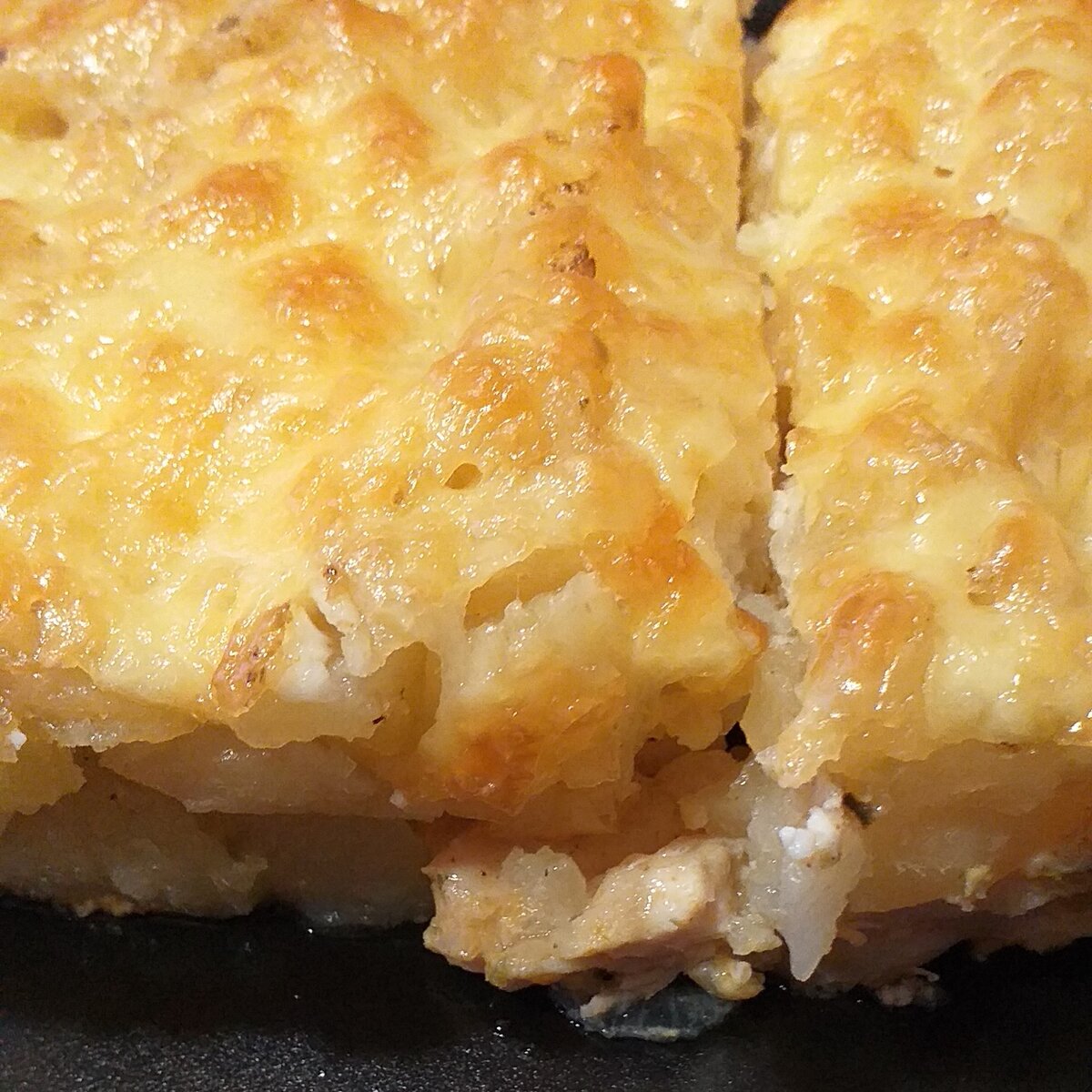 "Мясо-картофельный пирог без теста"