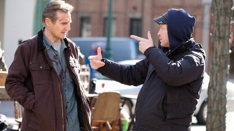 Марк Уильямс и Лиам Нисон на съёмках фильма «Честный вор», источник: btlnews.com