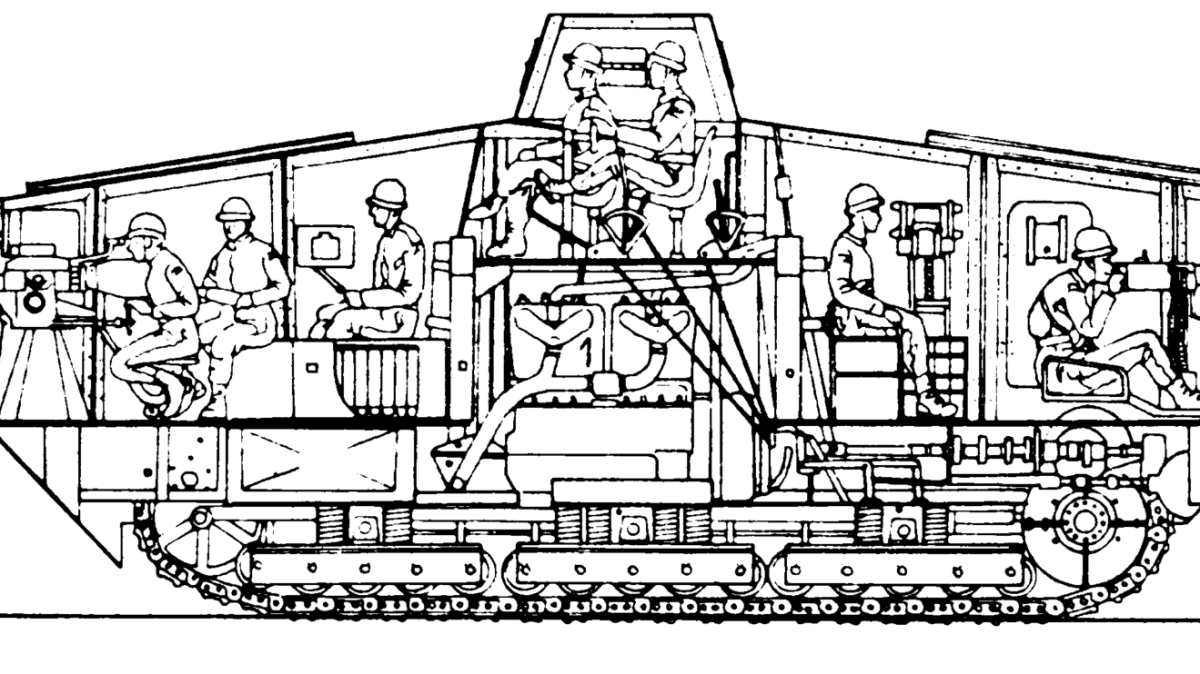 Танк изнутри рисунок