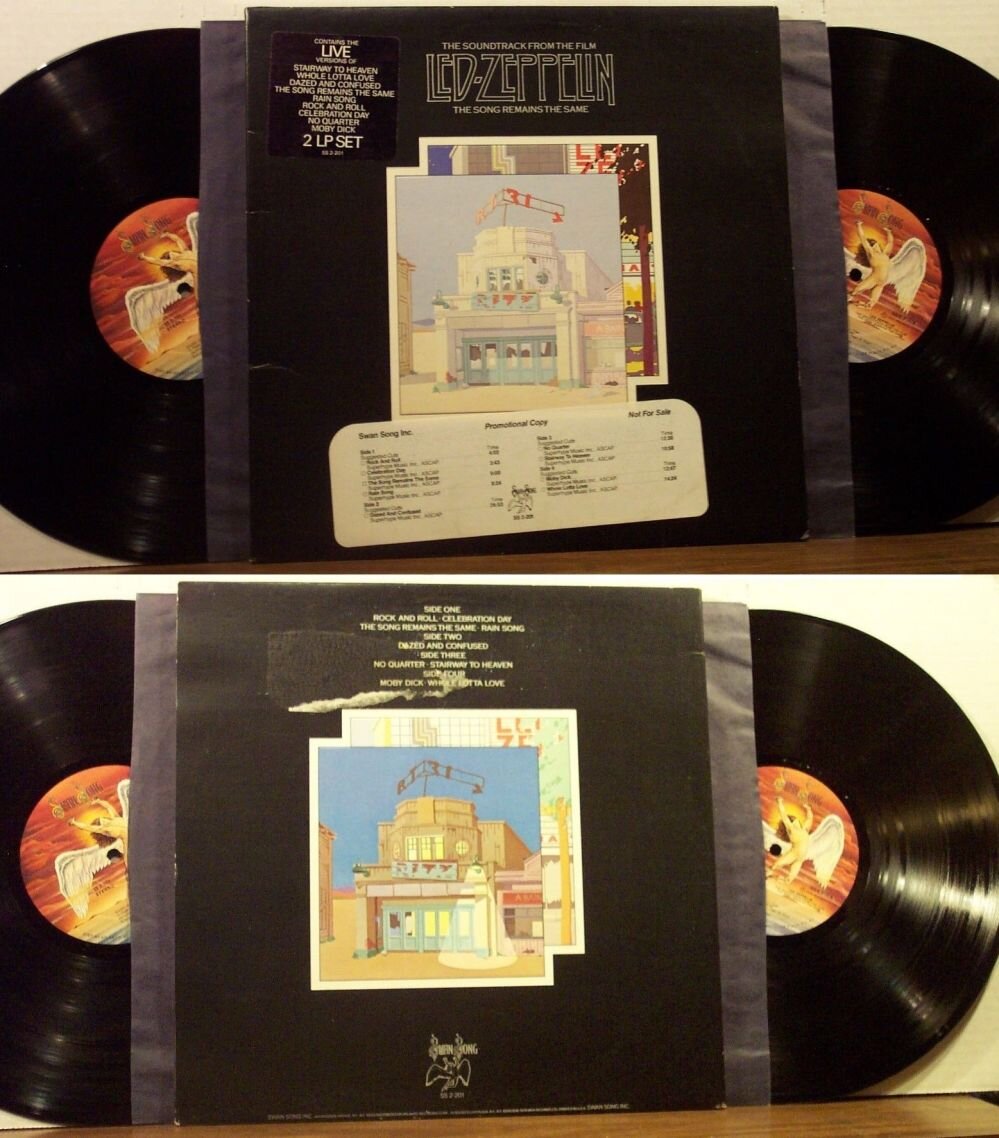 Led  Zeppelin "The Song Remains the Same", передняяи задняя стороны конверта