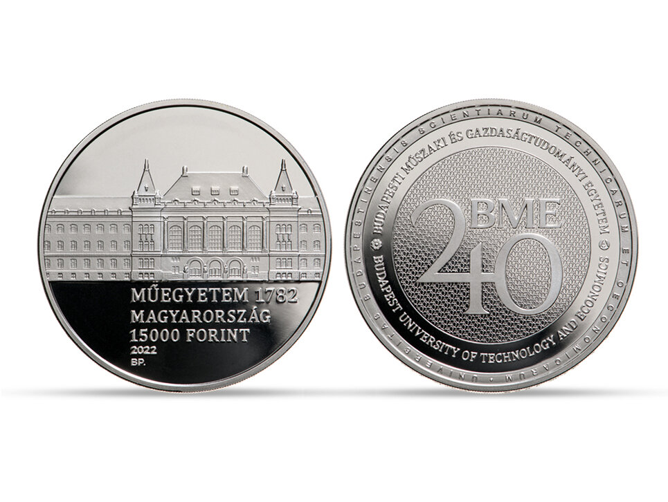 Серебряная монета номиналом 15 00 Ft