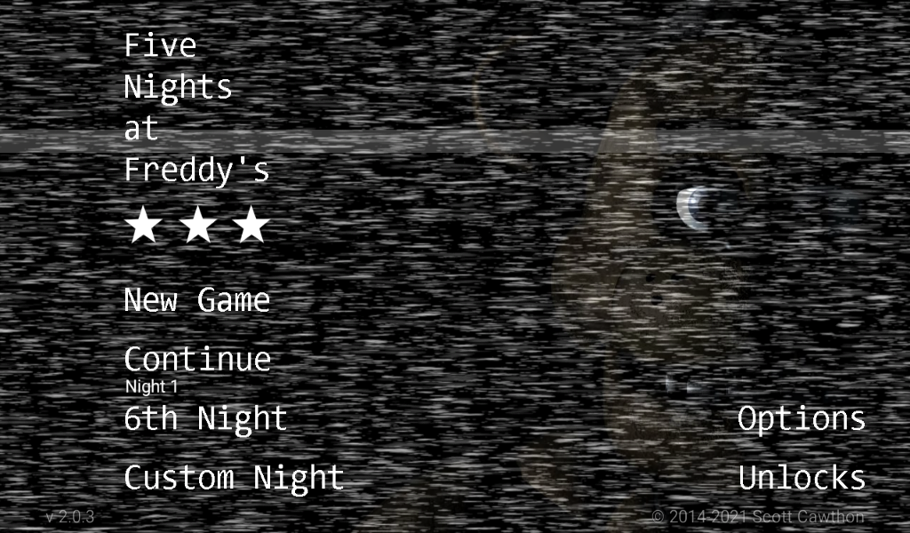 скриншот главного меню игры