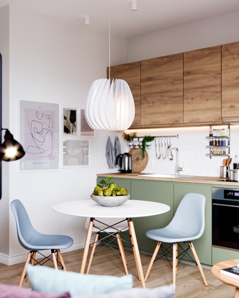 Кухня-гостиная 20 кв. м: особенности дизайна, планировки и примеры п�роектов