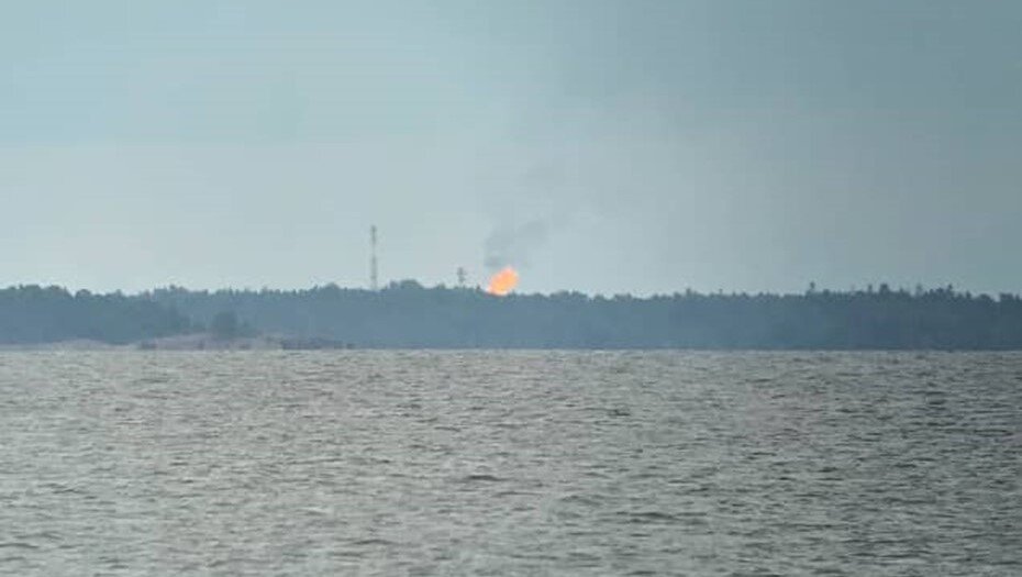 Газпром сжигает газ, который не может транспортировать в Европу из-за недостатка пропускной способности "Северного потока". Автор: Ari Laine//yle.fi