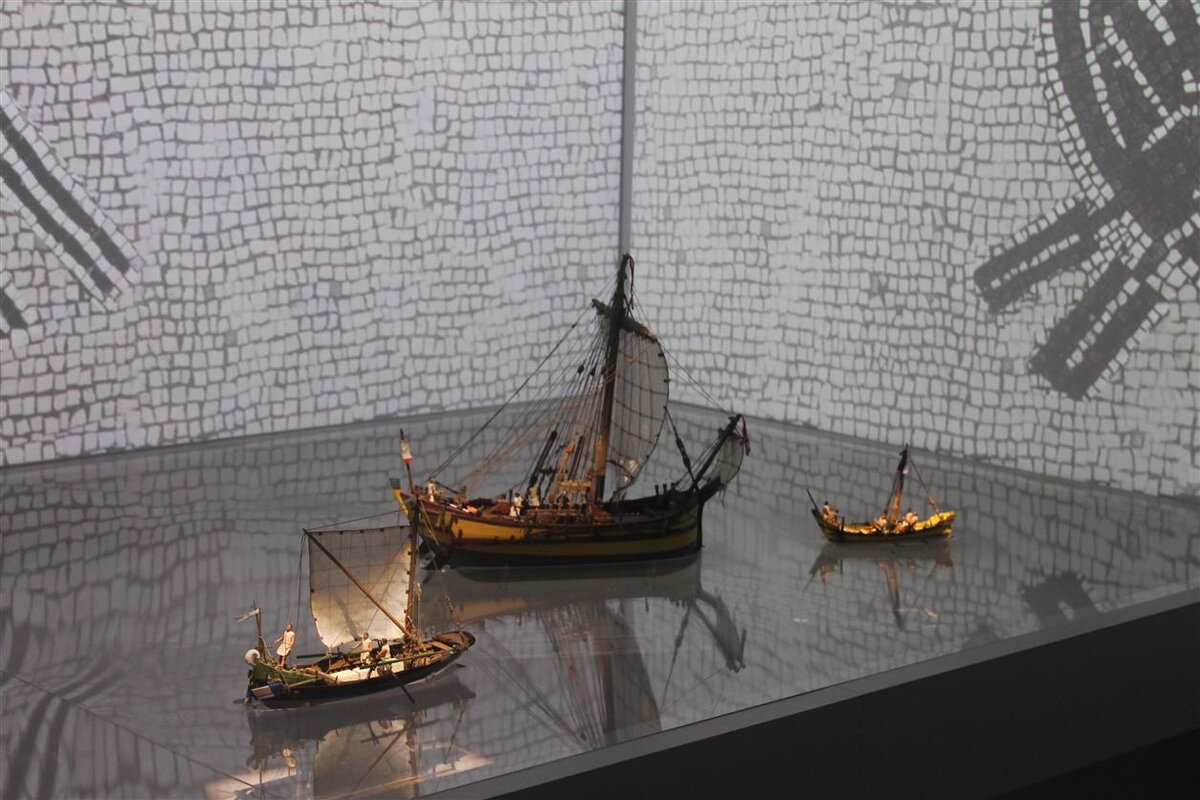Макеты кораблей, что заходили в порт Нарбонны.
