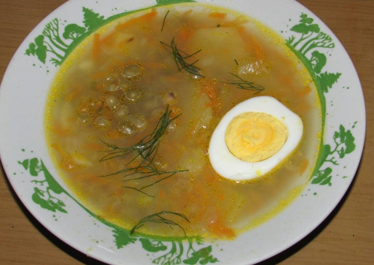 Суп с яйцом добавлением манки