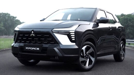 Мировая премьера Mitsubishi Xforce. Передний привод, мощный 1.5 л мотор (105 л.с.), вариатор, кузов длиной 4.4 метра и клиренс в 222 мм