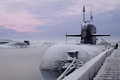    Атомная подводная лодка того же класса, что и "Курск" (К-141). Северный флот ВМФ России. ©Юрий Кавер РИА Новости