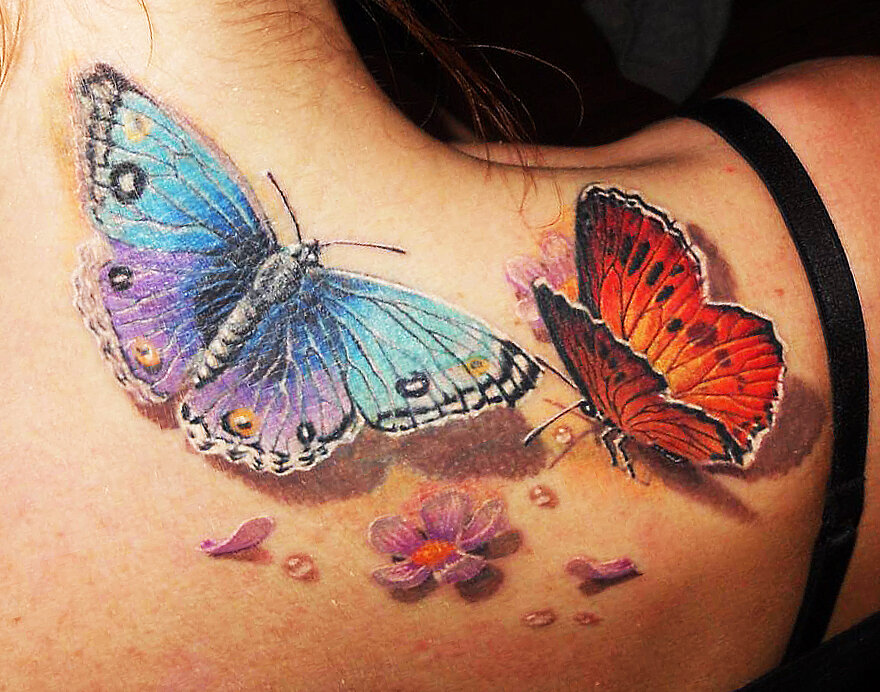 Тату бабочки на руке - значение и фото татуировки