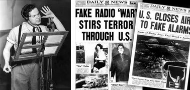 Радиопостановка по роману "Война миров". Фото с Яндекс-картинки