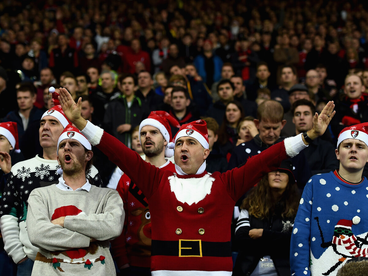 Фанат Борнмута на матче Boxing Day