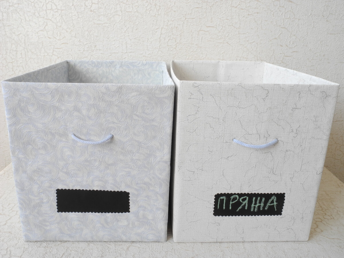 Декор коробок тканью и газетами