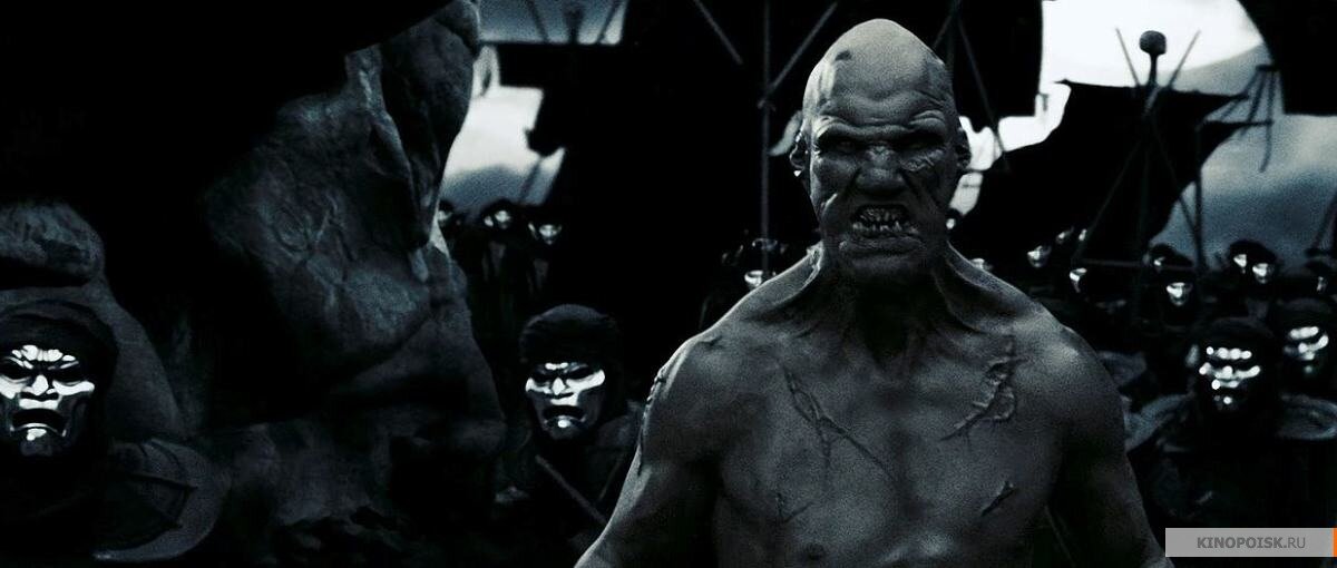 Кадр из фильма "300" (США, 2006 г.). Гвардия "бессмертных" в этом фильме представлена в утрированном виде.