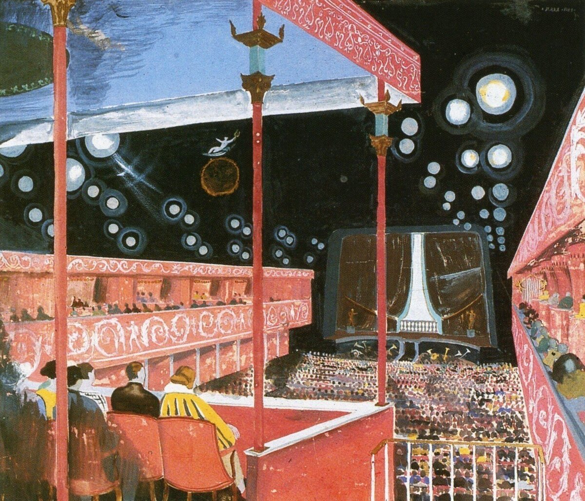 Эскиз интерьера кинотеатра «Скандия», Стокгольм, 1922.