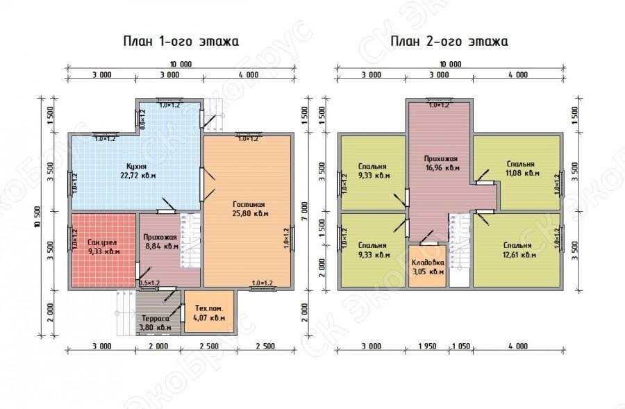 Рисунок 2. Планировка дома Всеволожск 2020 Д-7