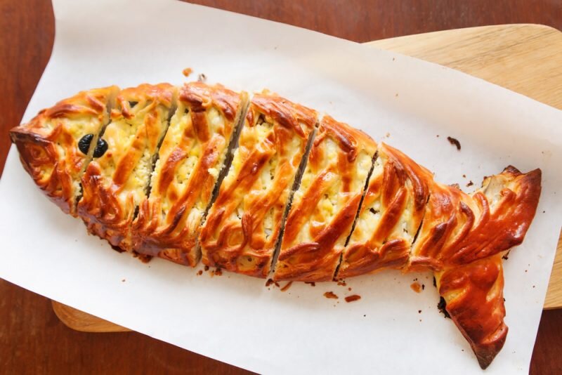 Рецепт рыбного пирога. Иллюстрация с сайта https://www.chefmarket.ru