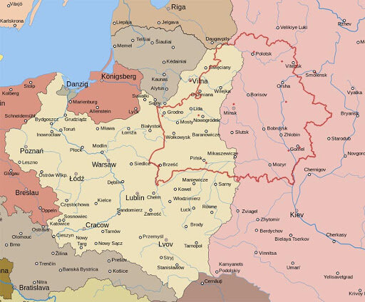 Границы с 1921 по 1939 г. 