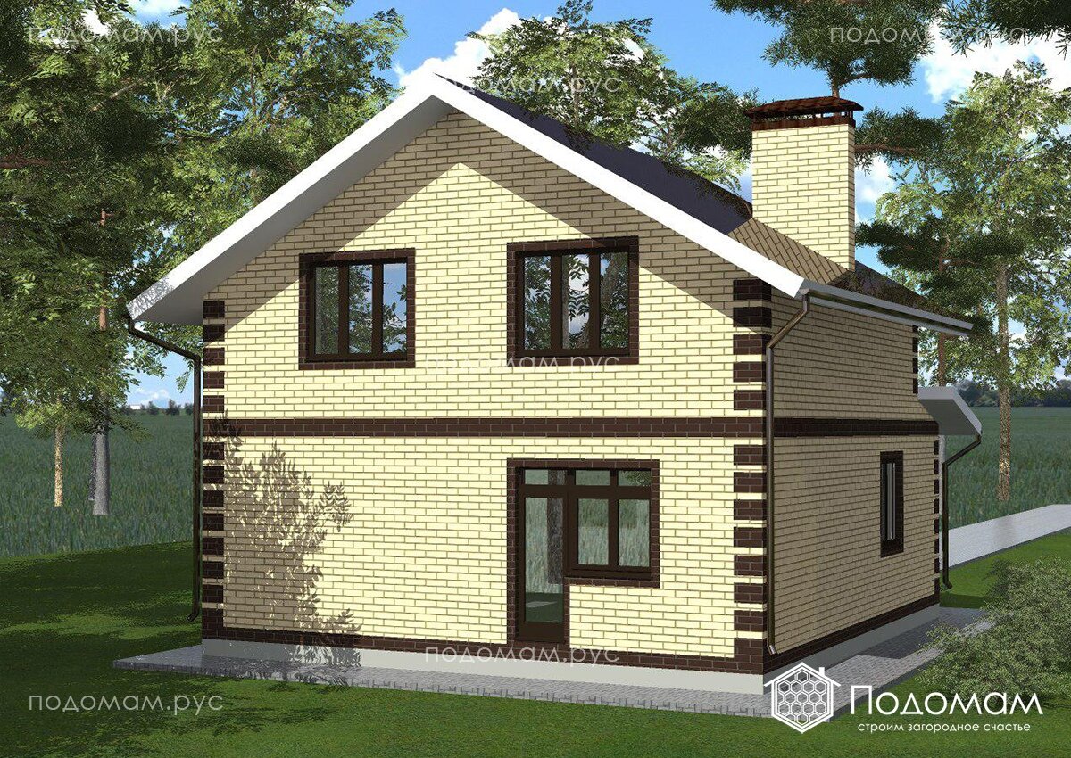 Кирпичный дом (вид сзади)