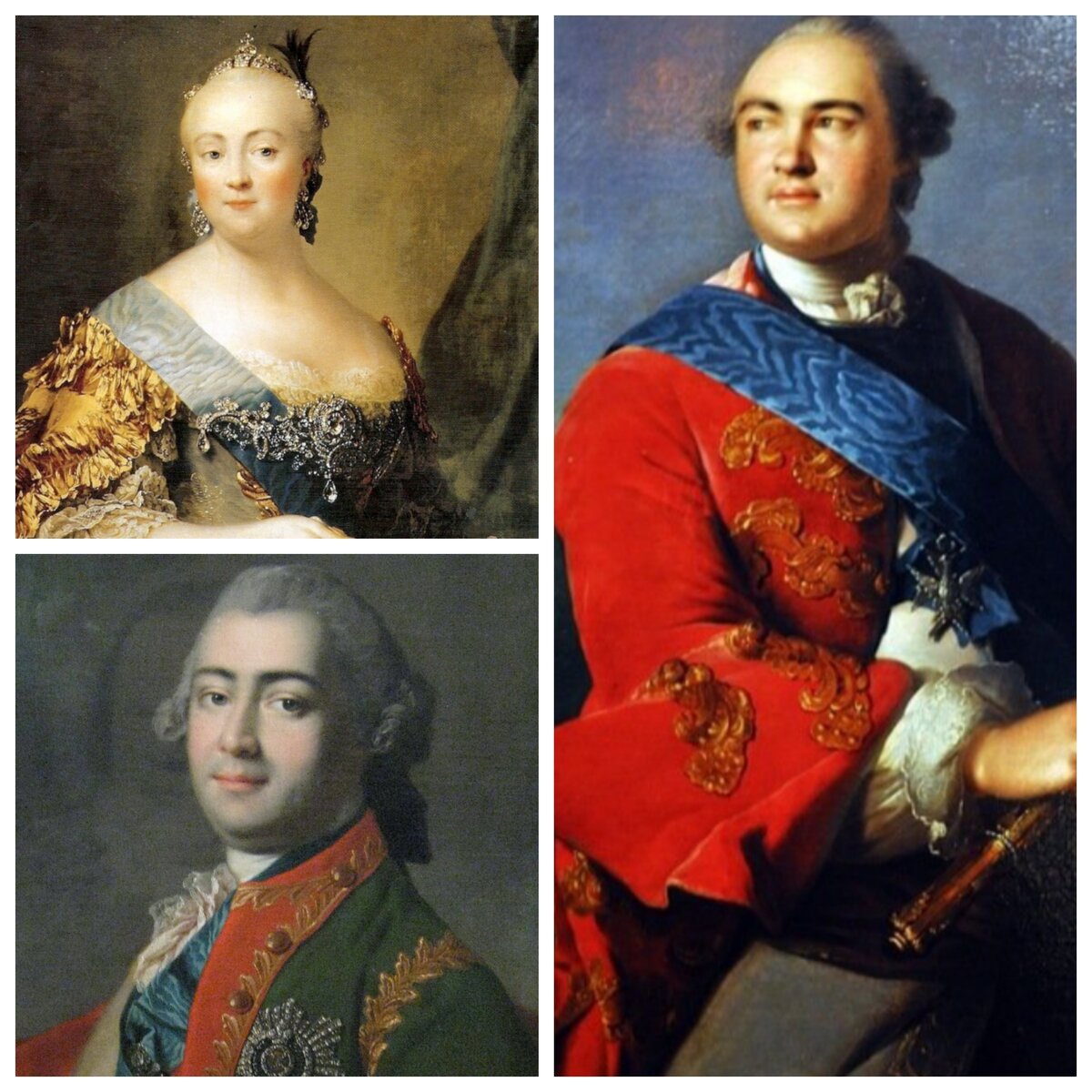 Императрица Елизавета Петровна. А.Г. и К.Г. Разумовские