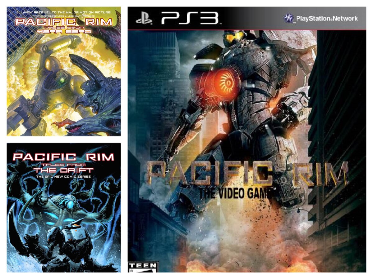 Два комикса: История Нулевого года и История дрифта (очень интересны). Всеми известная игра по Тихоокеанскому рубежу.