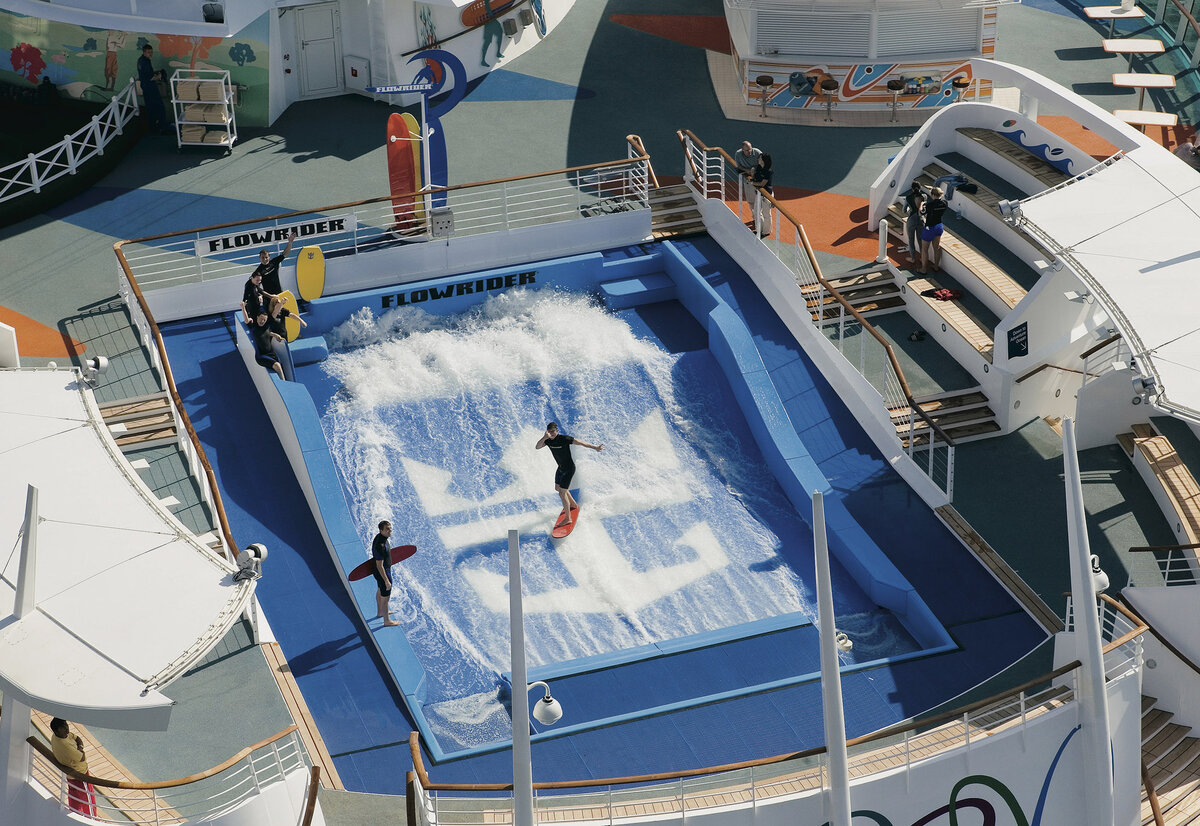 Установка FlowRider на «Freedom of the Seas». Фото: worldofcruising.co.uk