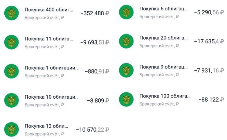 Покупка облигаций ОФЗ на 500 000 рублей