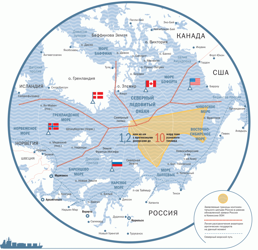 Карта мира с морскими границами