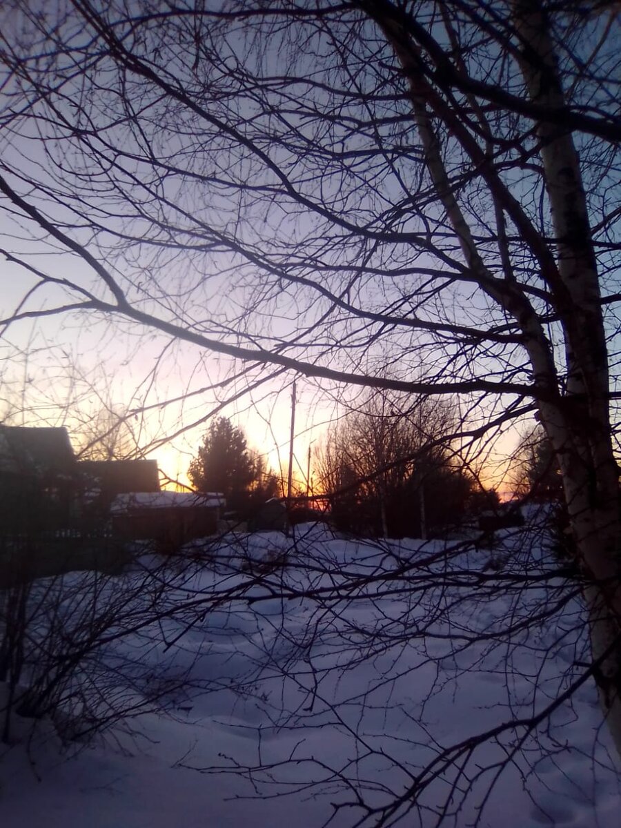 У нас вечер с небольшим морозцем...Март 15.