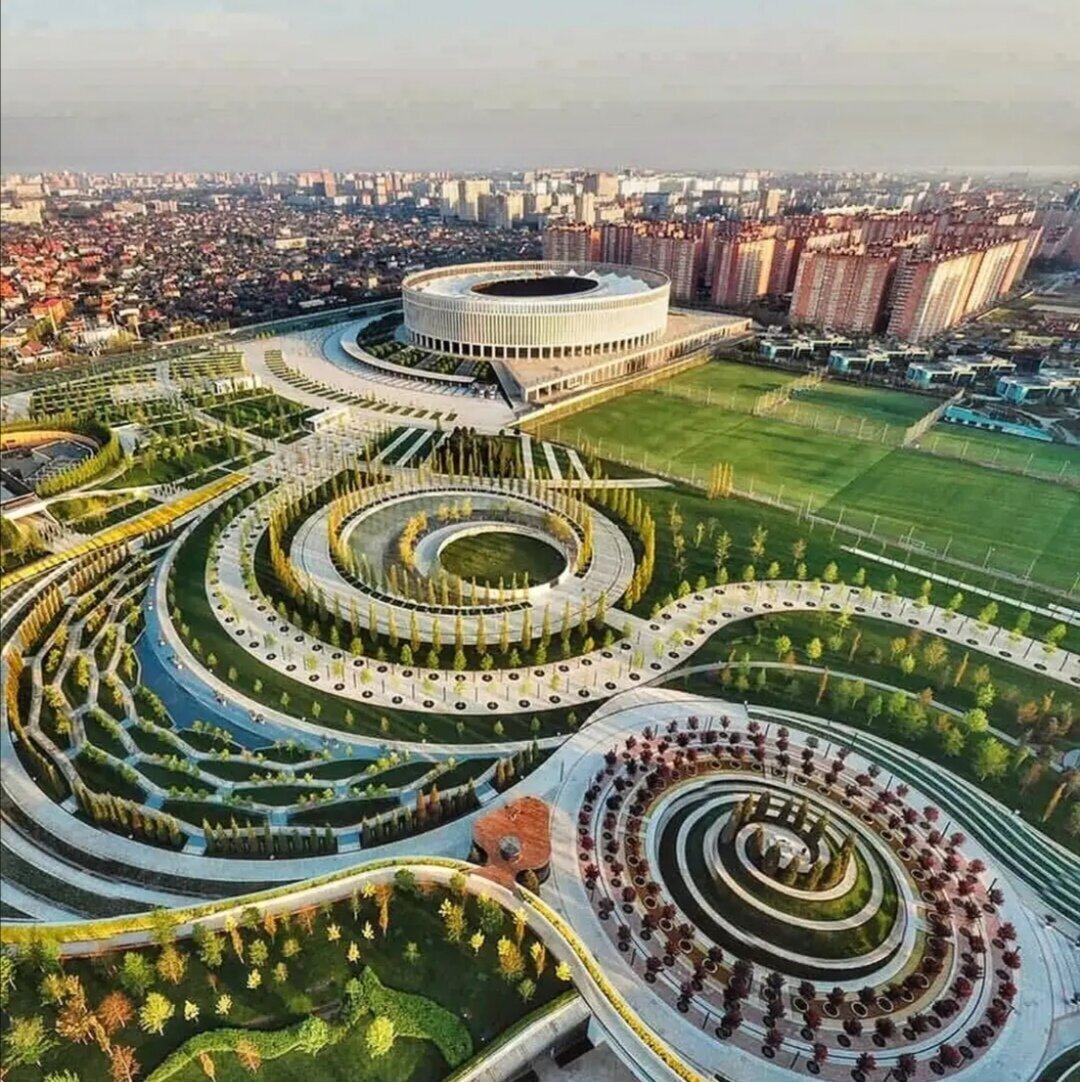 Краснодар, парк и стадион Краснодар, ЖК Панорама