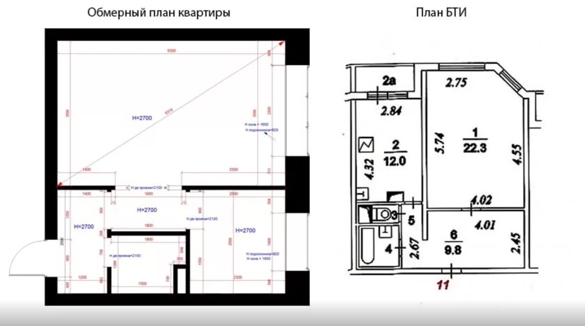 Квартирный план БТИ