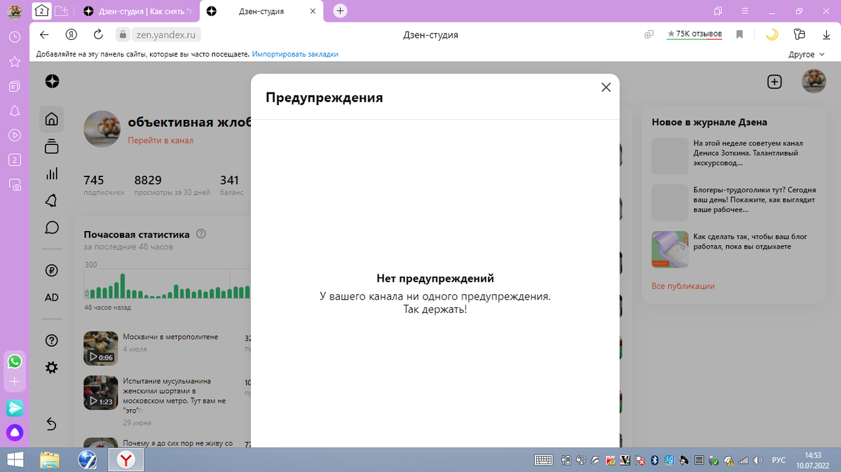 скрин из моего личного кабинета после снятия ограничения на статью
