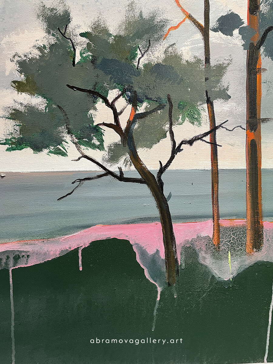 Межсезонье. Холст, акрил, 100 х 120 (фрагмент)