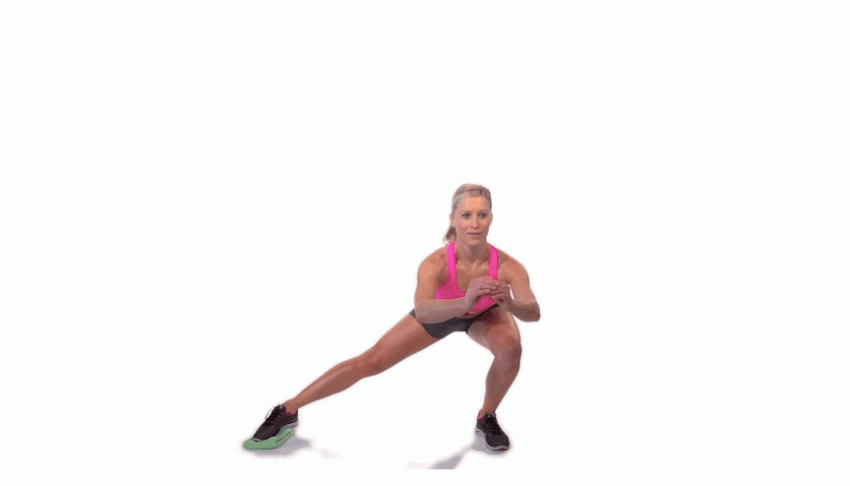 Повторите 3 подхода по 12 повторений.