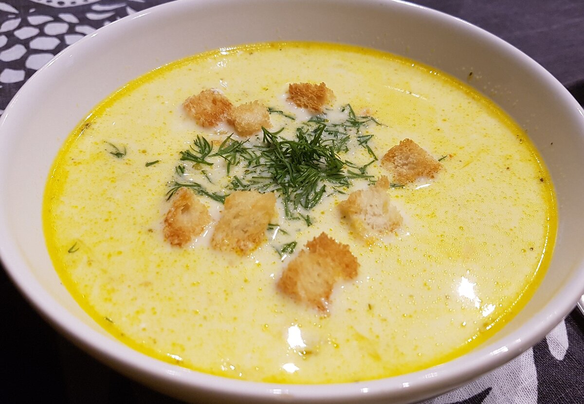 Куриный сырный суп