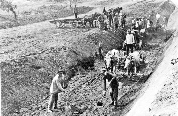  Строительство канала, 1930 г.