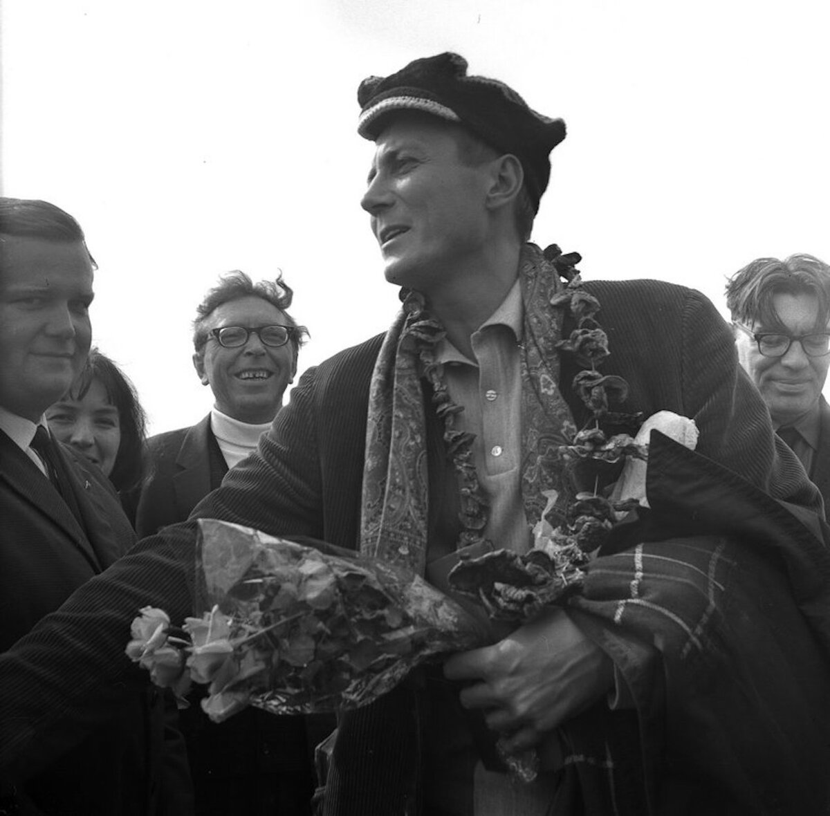 На фото — Евгений Евтушенко в Минске после публикации в журнале «Нёман» поэмы «Под кожей статуи Свободы», 1970 год.