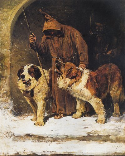Mонах монастыря Сен-Бернар. https://ru.wikipedia.org/wiki/Собака
