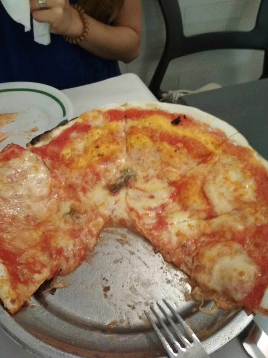 Пицца поджарена достаточно сильно, но это особенность приготовления правильной пиццы по-итальянски - в дровяной печи корочка может подгореть. 