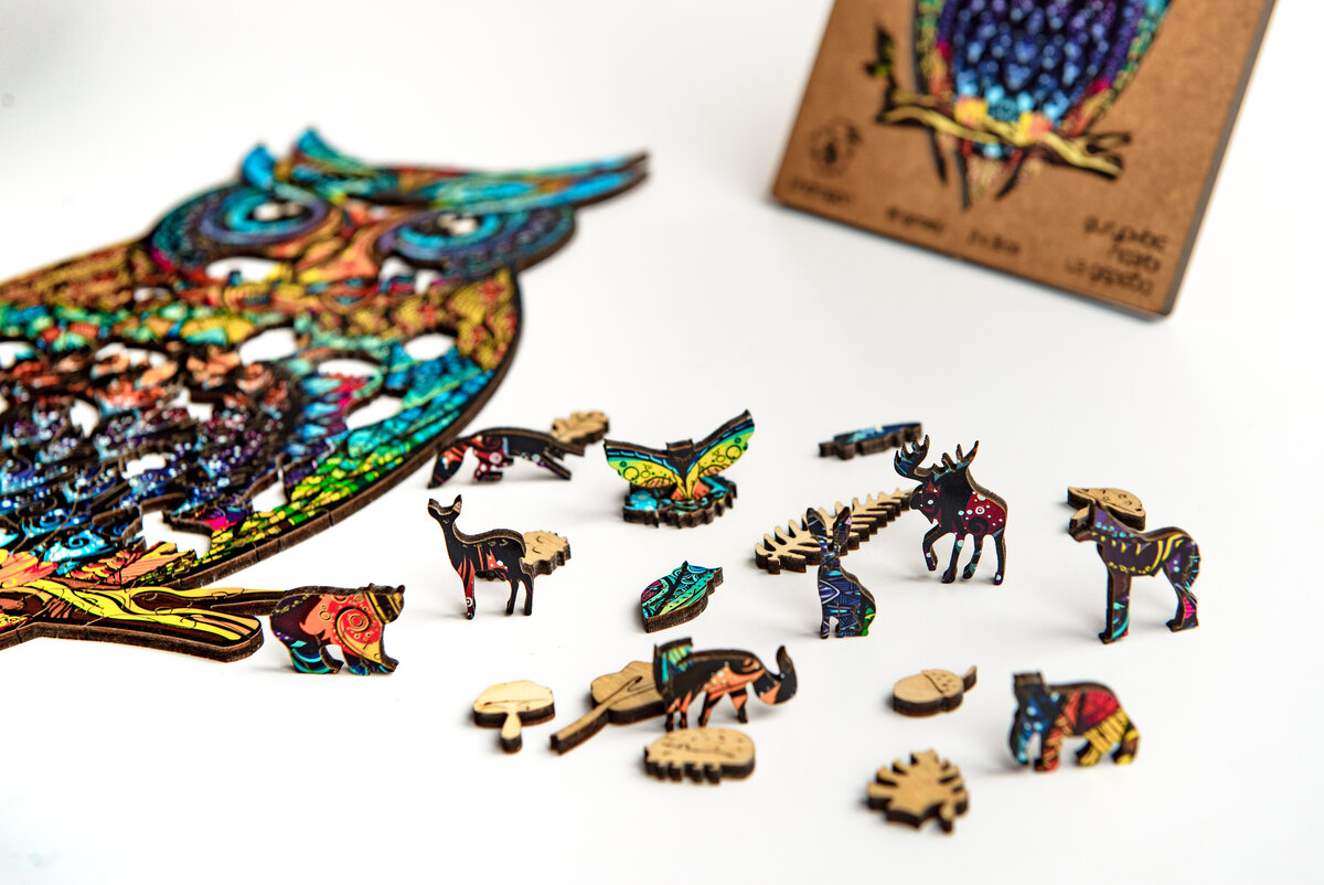 Разнообразие фигурок в наборе пазла.