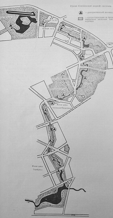 Канал имеет 13 каскадов, которые выполняют как функцию плотины, так и декоративную . Общий перепад высот с обоих краев системы- около 36 метров. Завершается канал «Чижовским водохранилищем»