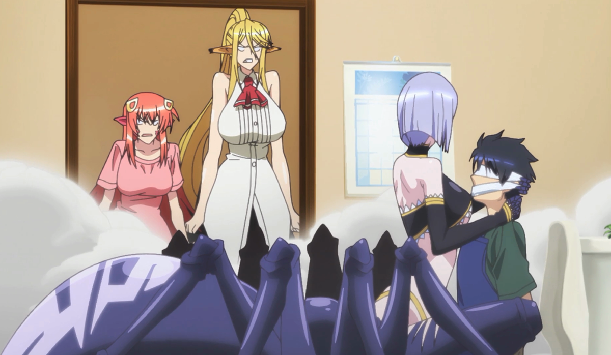 Жизнь с девушкой монстром девушка кошка ния. Monster Musume Кимихито. Монстер МУСУМЕ Кимихито и Рахнера. Рахнера Арахнера и Кимихито Курусу. Повседневная жизнь с девушкой-монстром Кимихито и Су.