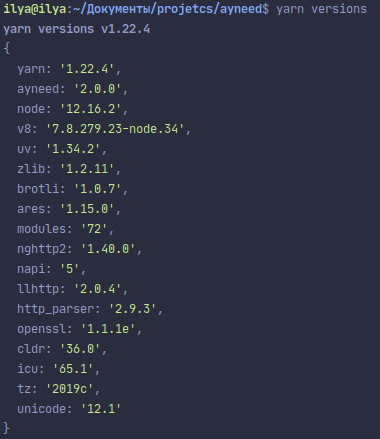 Вызов без sudo, 'node:12.16.2'