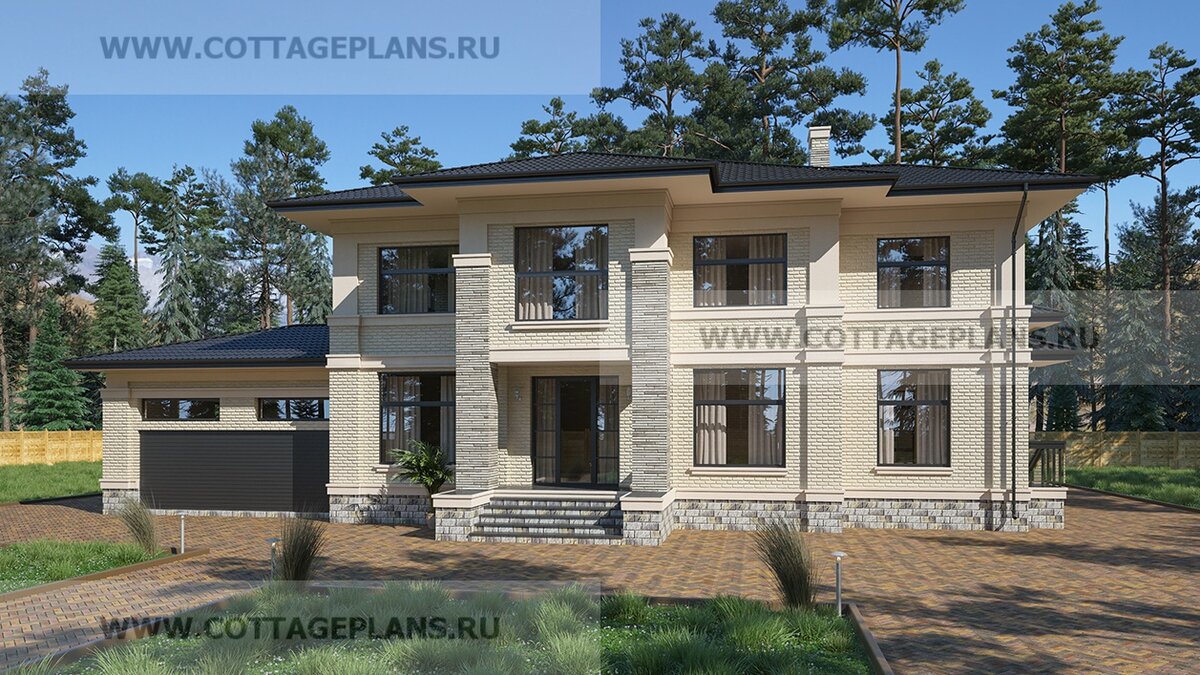 Фасады дома. Источник фото: https://www.cottageplans.ru
