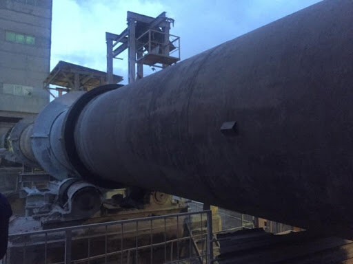 В такой большой печи обжигается керамзит